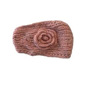 D & Y Head Wrap One Size Knit Flower Accent Stretch Warm Knit Headband